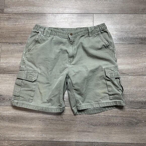 Carhartt Carpenter Shorts Size 40 x 9  Green Workwear - Picture 2 of 4